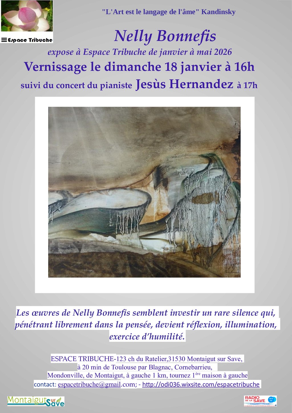EXPOSITION DE LA PEINTRE NELLY BONNEFIS, Montaigut-sur-Save
