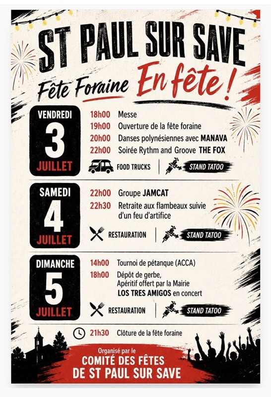 SAINT PAUL SUR SAVE EN FÊTE