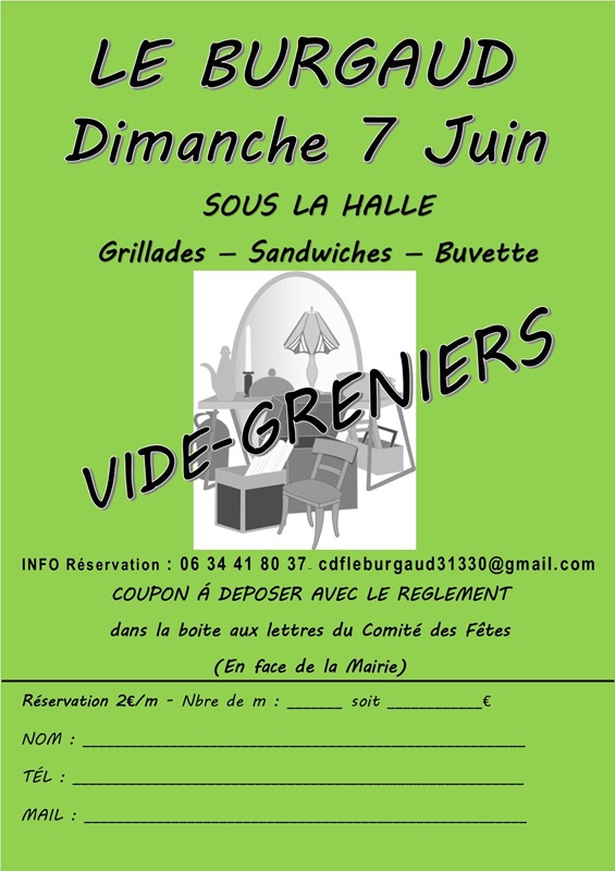 VIDE GRENIER, Le Burgaud