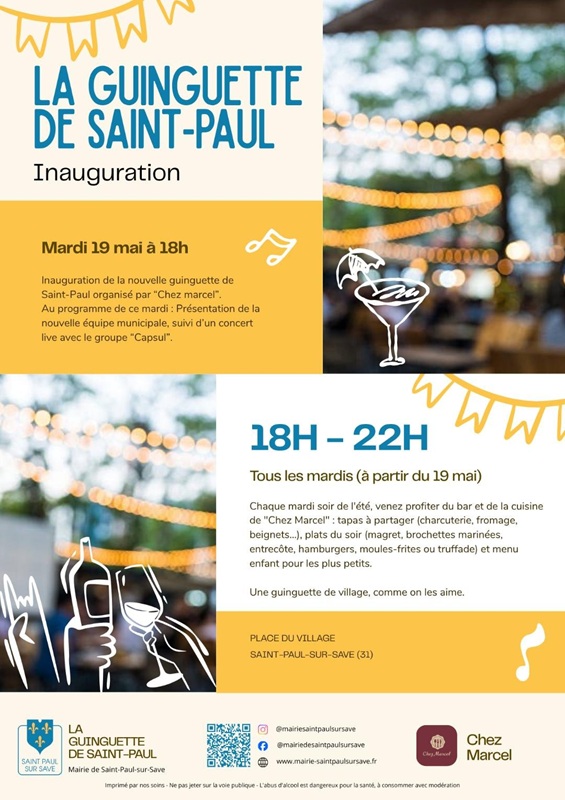 INAUGURATION DE LA GUINGUETTE DE SAINT-PAUL, Saint-Paul-sur-Save - photo 2