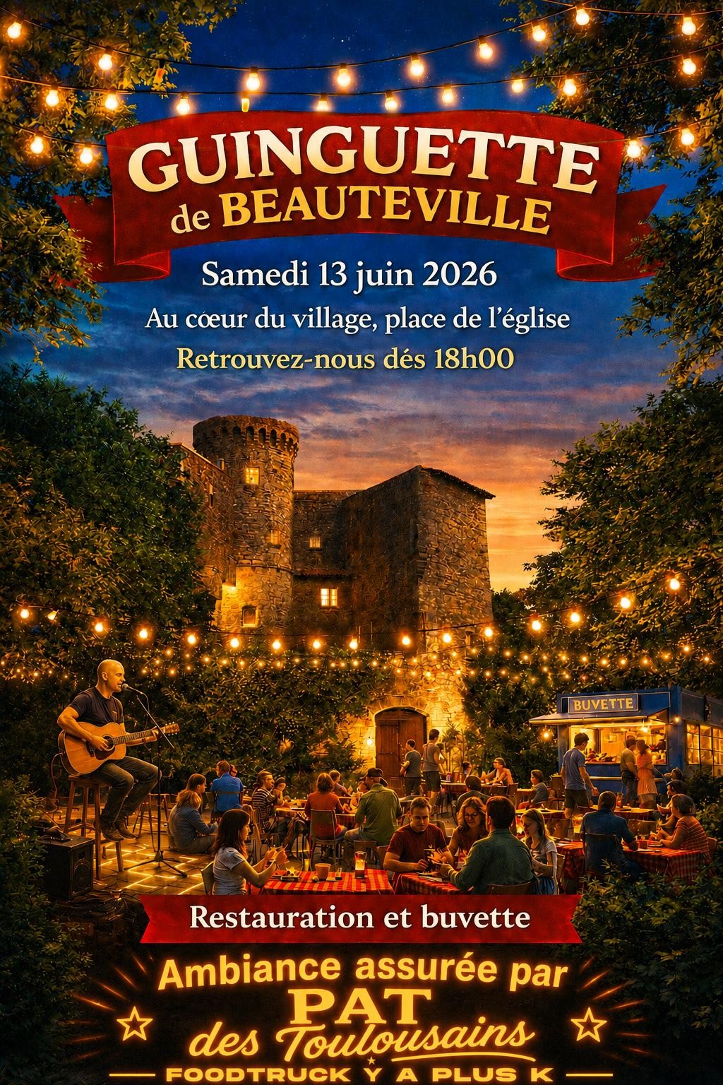 SOIRÉE GUINGUETTE À BEAUTEVILLE — visuel événement