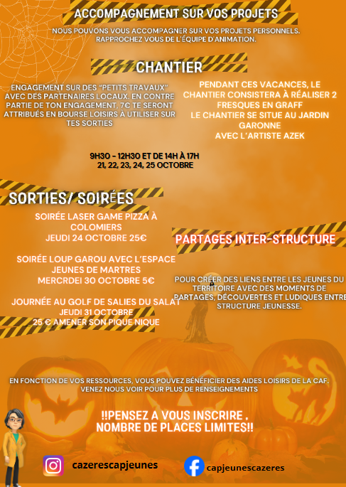 PROGRAMME DES VACANCES D'AUTOMNE (2/2)