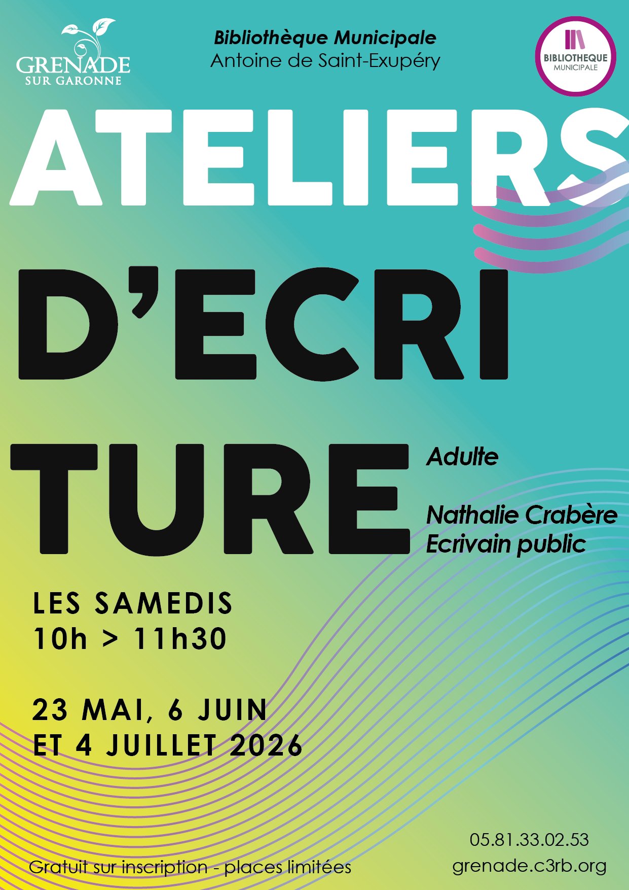 ATELIERS D'ÉCRITURE AVEC NATHALIE CRABÈRE, Grenade - photo 2