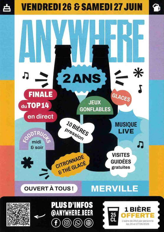 ANYWHERE FÊTE SES 2 ANS ! — visuel événement