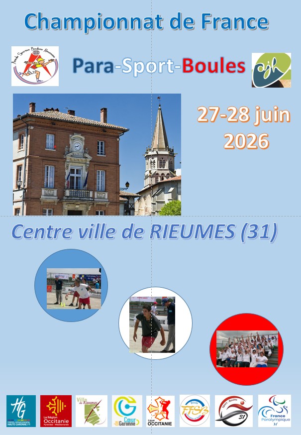 CHAMPIONNAT DE FRANCE - PARA SPORT BOULES - 2026