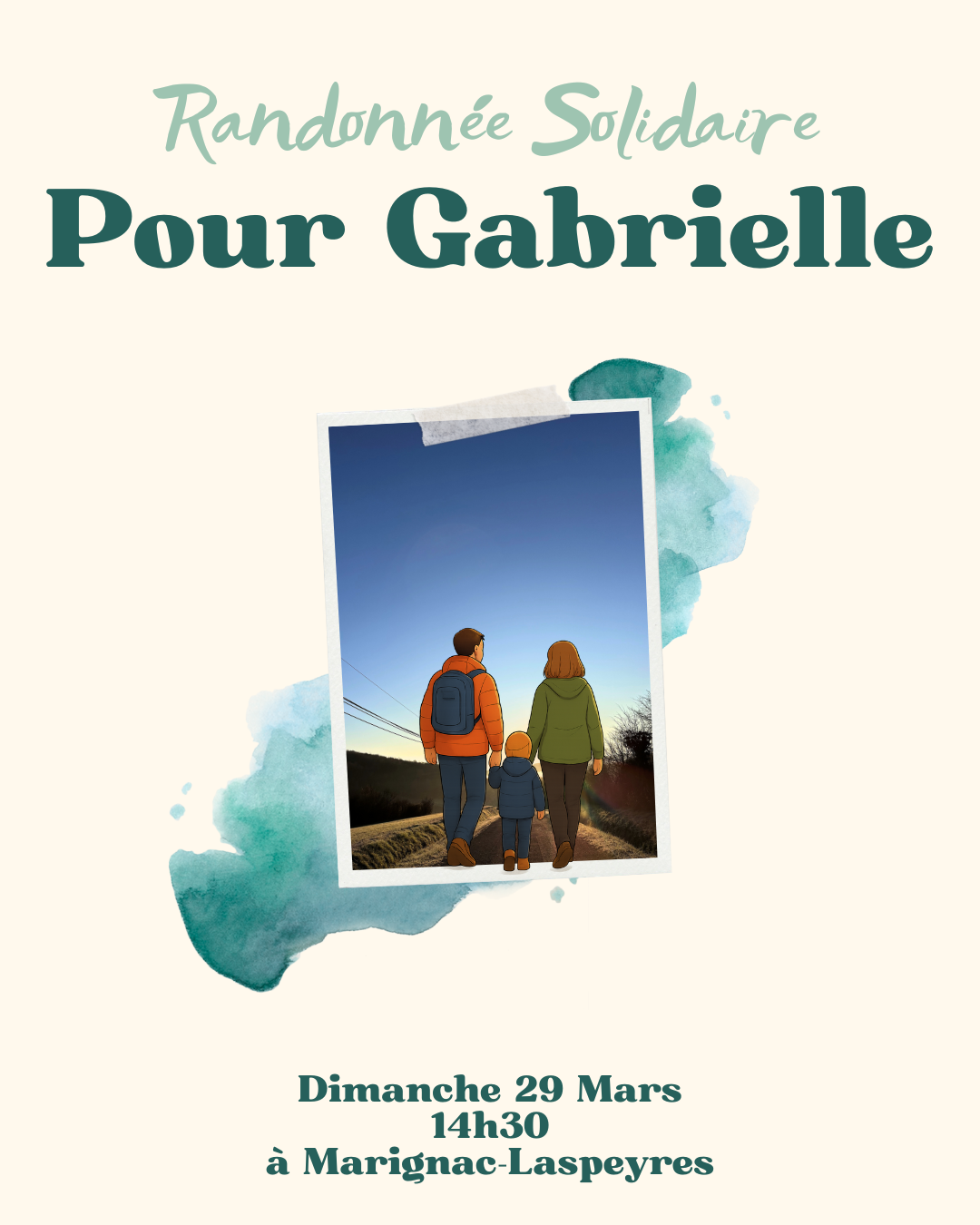 RANDONNÉE SOLIDAIRE POUR GABRIELLE