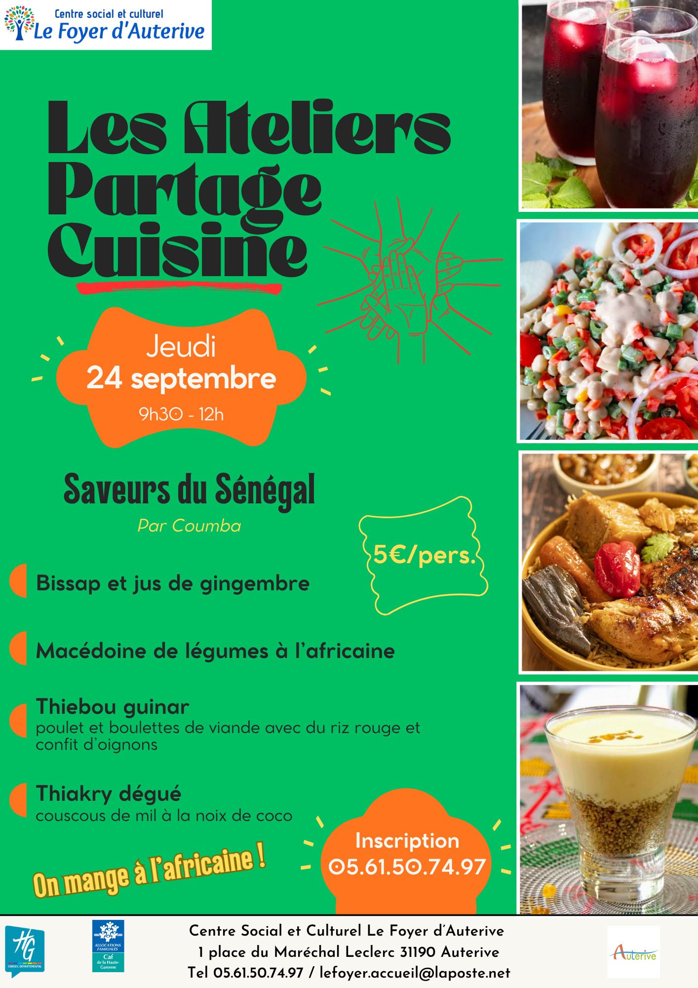 ATELIER PARTAGE CUISINE / CENTRE SOCIAL LE FOYER D'AUTERIVE
