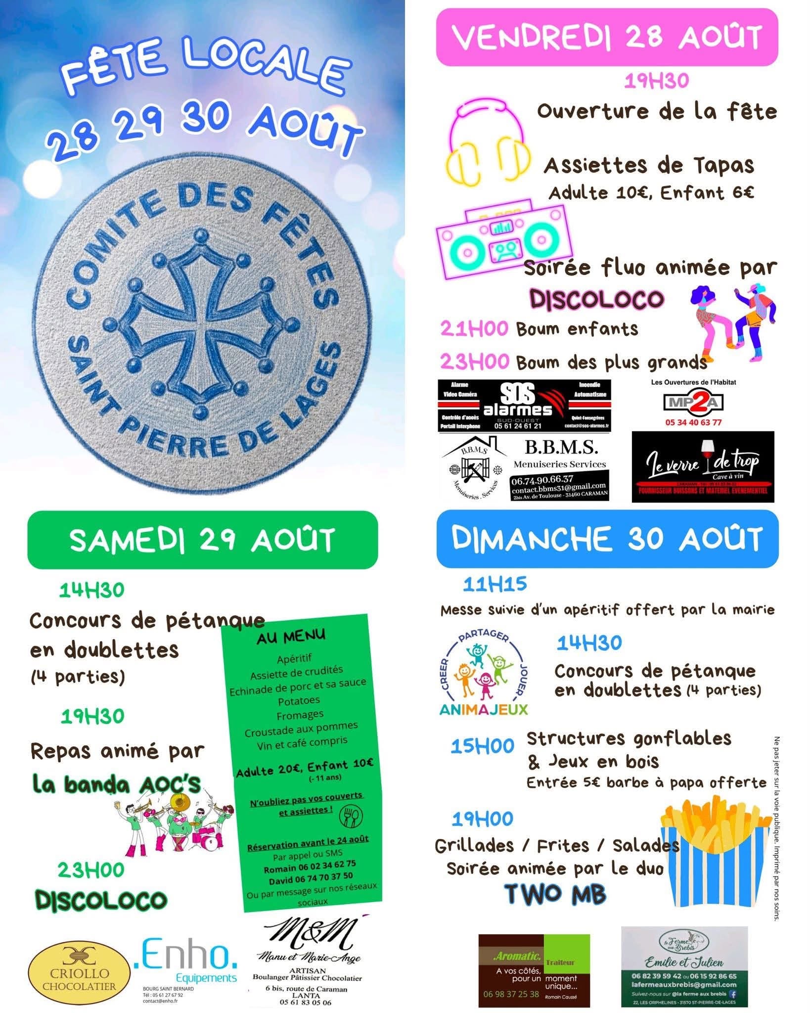 FÊTE LOCALE DE SAINT-PIERRE-DE-LAGES