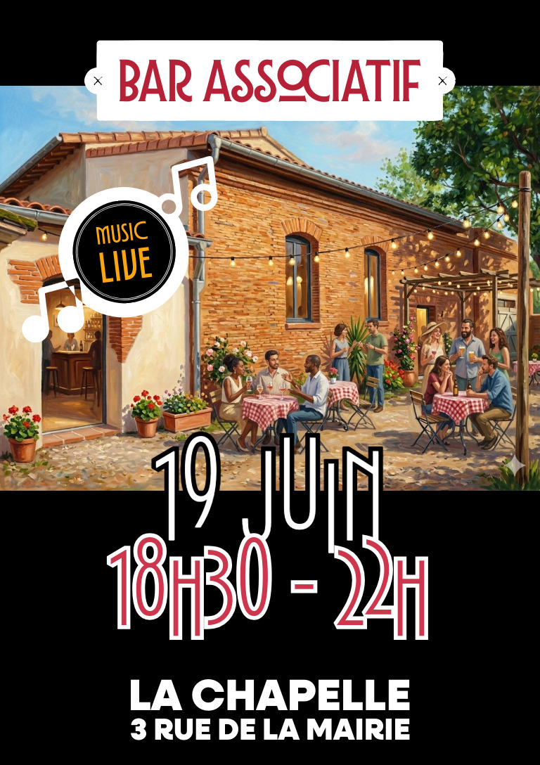 VOTRE BAR ASSOCIATIF LA CHAPELLE OUVRE SES PORTES !