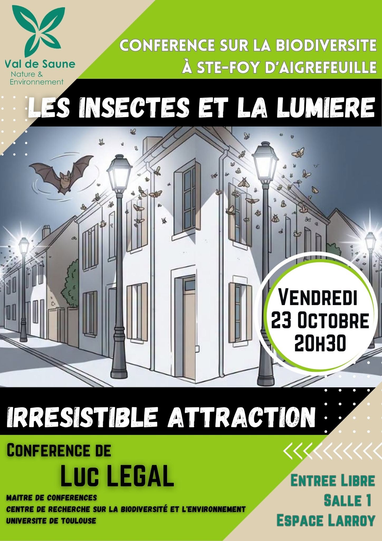 CONFÉRENCE - LES INSECTES ET LA LUMIÈRE : IRRÉSISTIBLE ATTRACTION