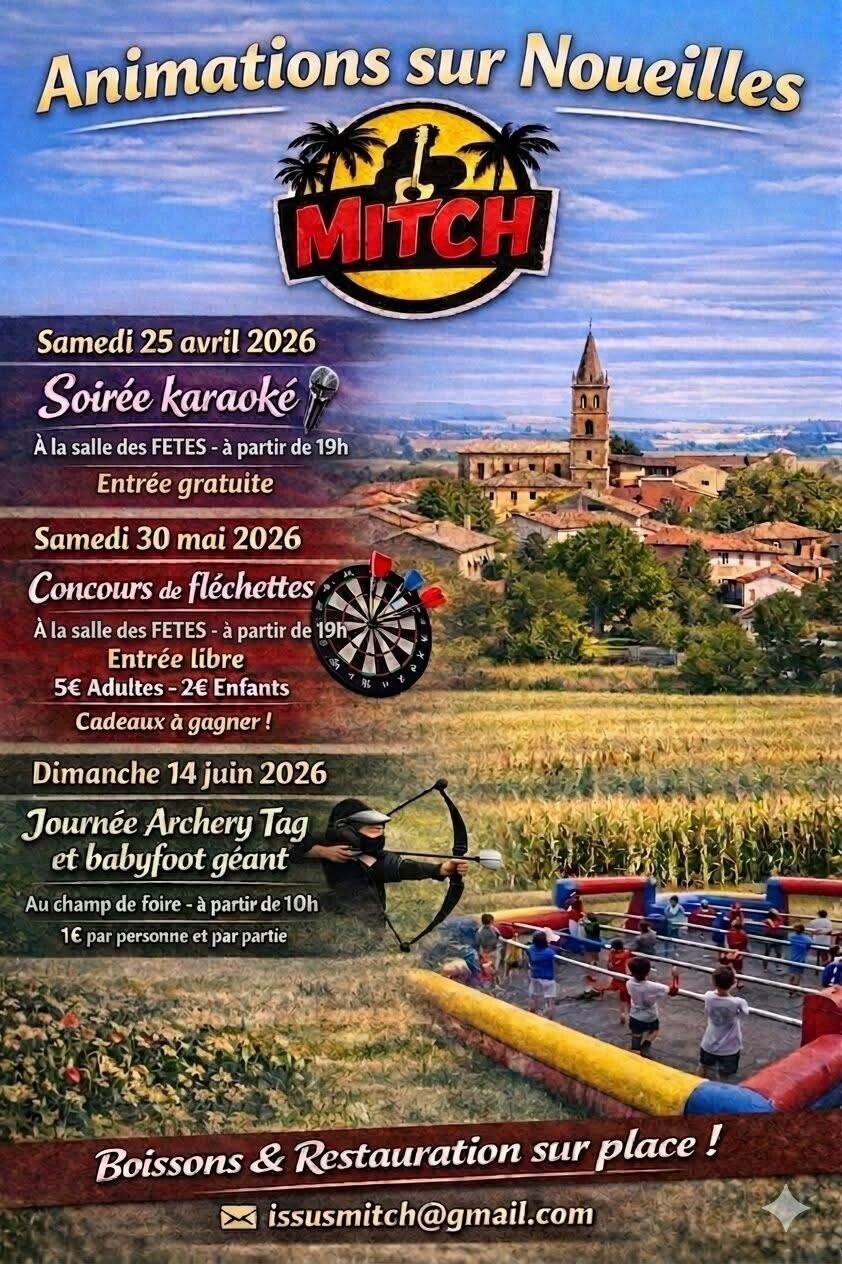 LES ANIMATIONS DE L'ASSOCIATION MITCH — visuel événement