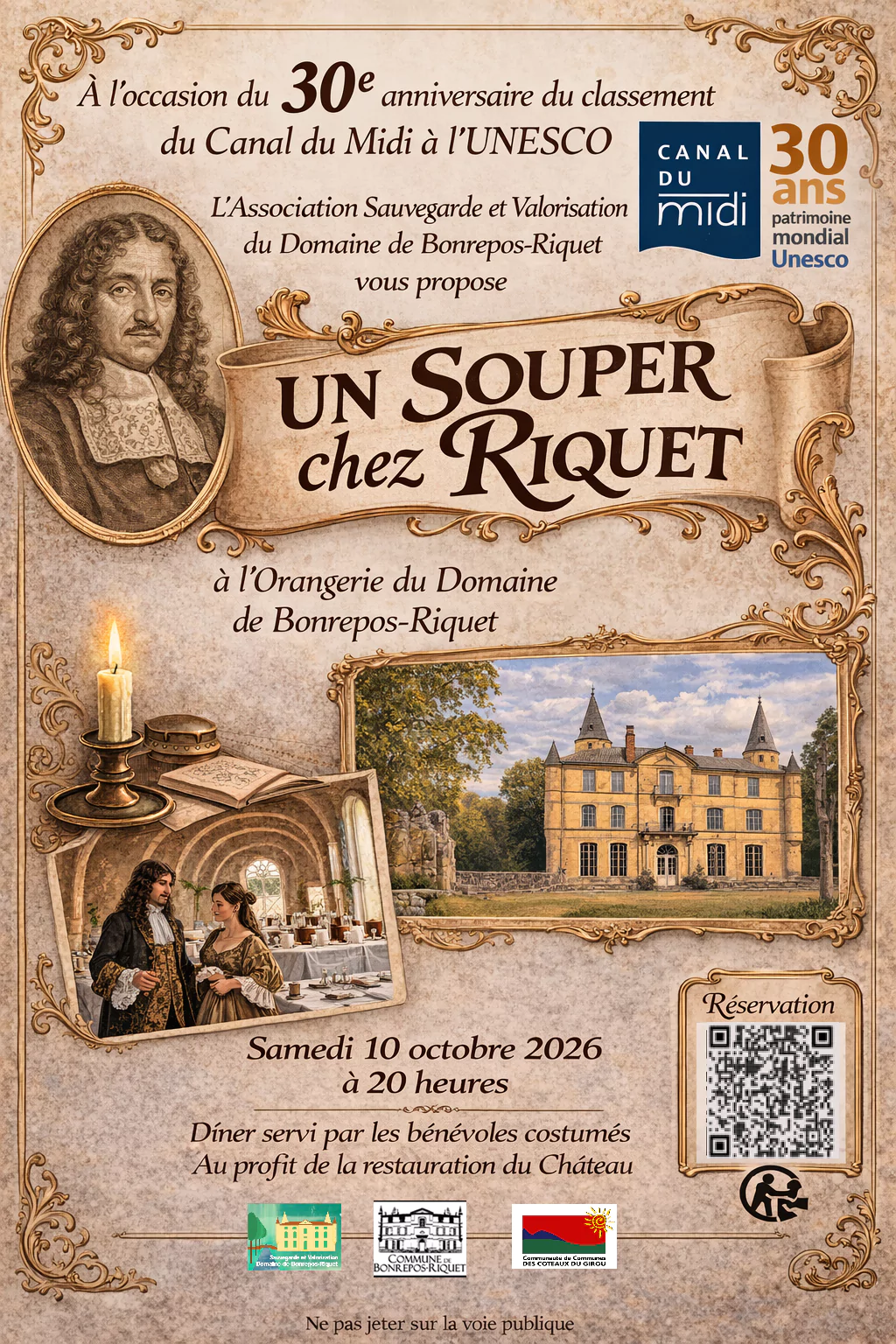 UN SOUPER CHEZ RIQUET - 30 ANS UNESCO-CANAL DU MIDI, Bonrepos-Riquet