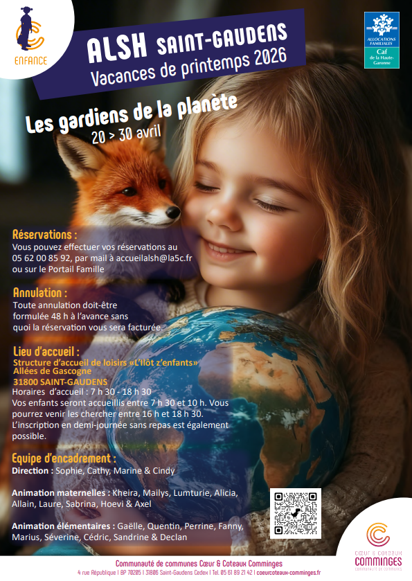 LES VACANCES DE PRINTEMPS À L'ALSH — visuel événement