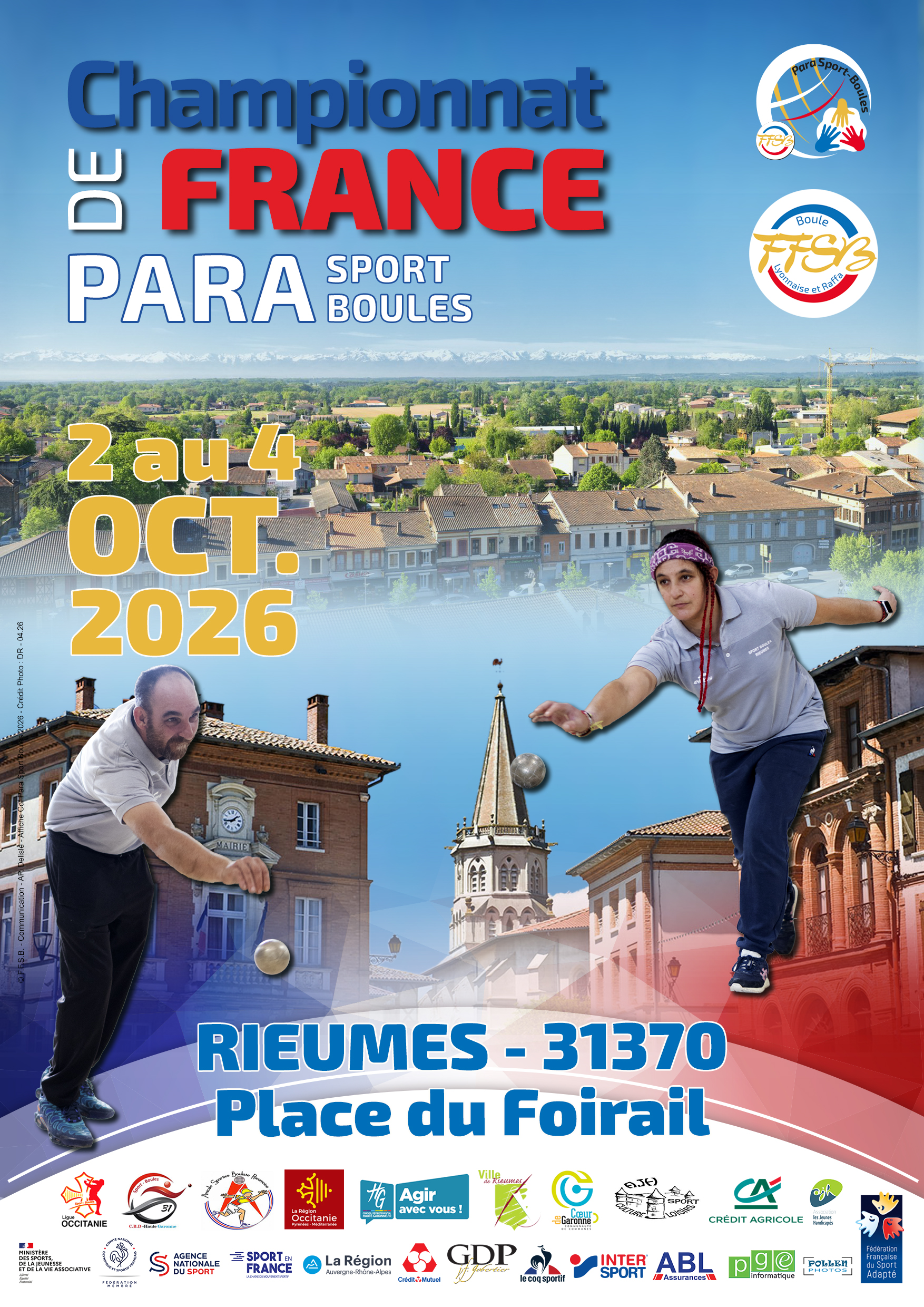 CHAMPIONNAT DE FRANCE - PARA SPORT BOULES - 2026