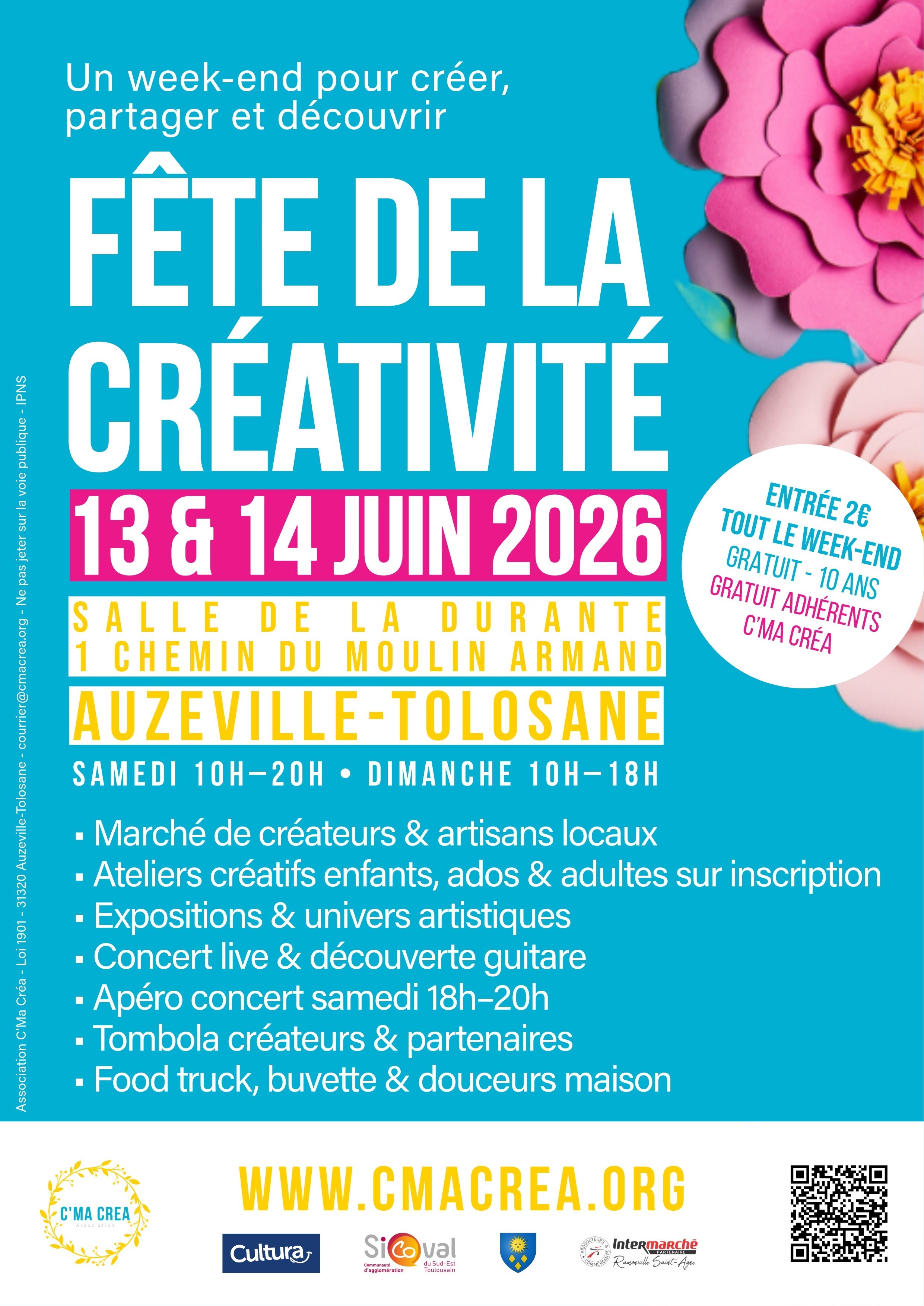 FÊTE DE LA CRÉATIVITÉ - 13 & 14 JUIN 26 - AUZEVILLE-TOLOSANE