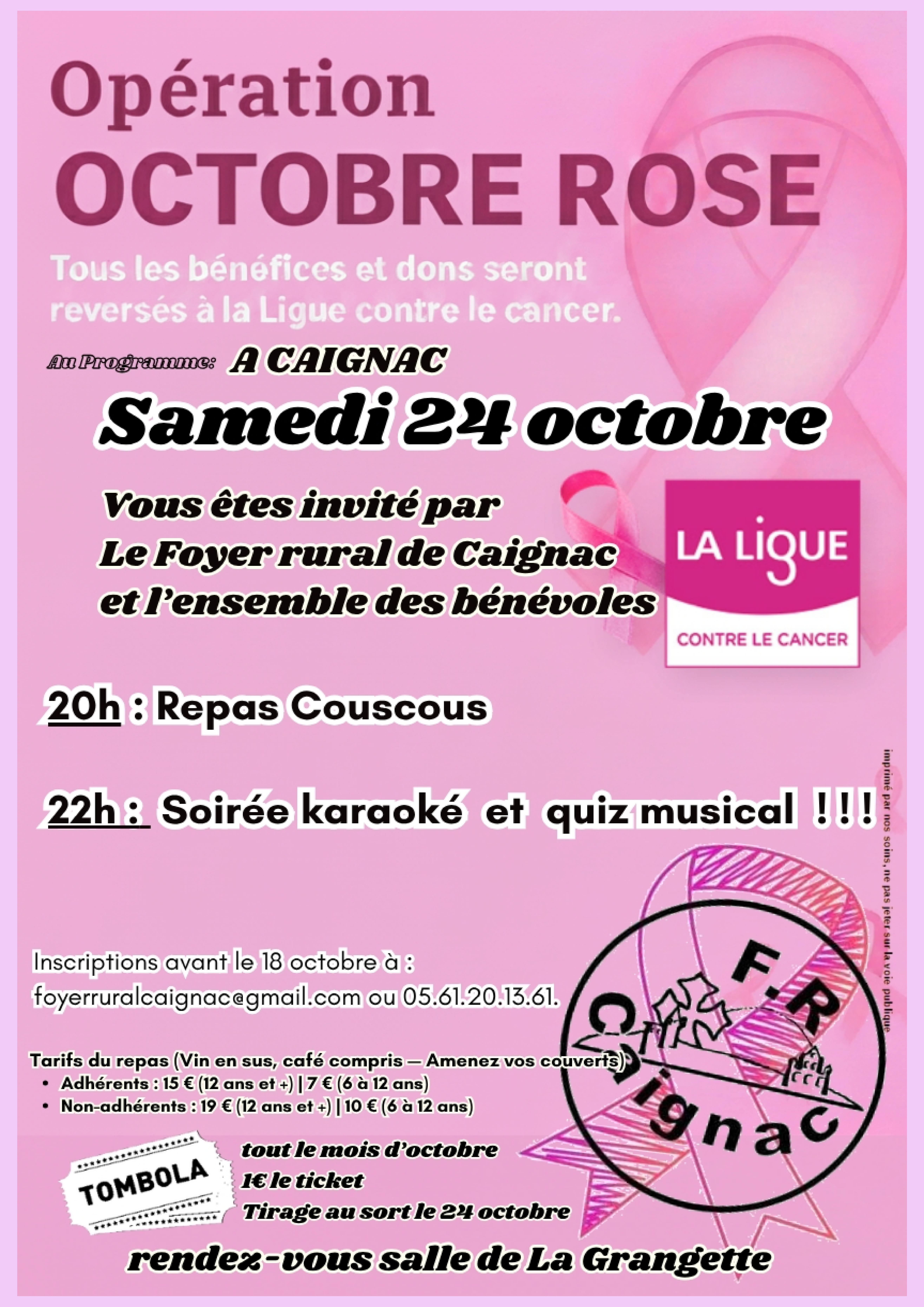 OPÉRATION OCTOBRE ROSE À CAIGNAC