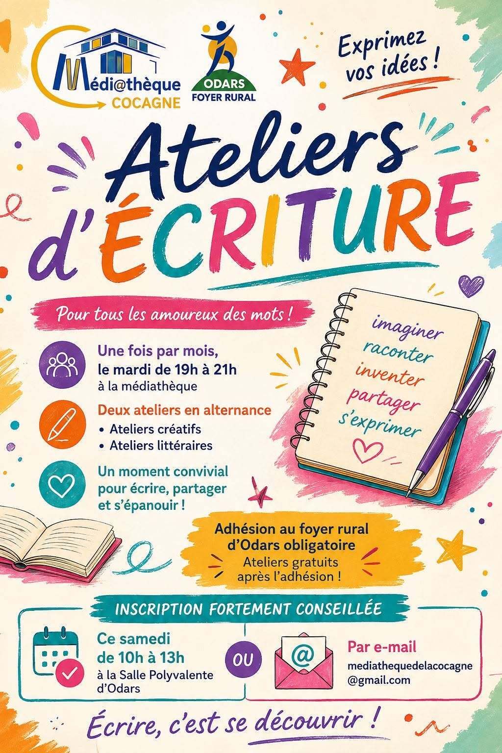 ATELIERS D'ÉCRITURE