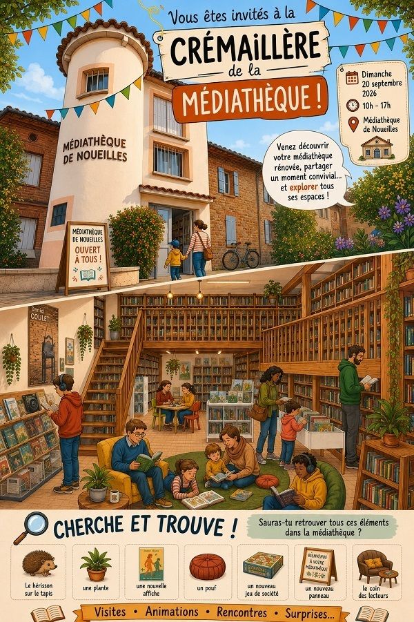 LA MÉDIATHÈQUE DE NOUEILLES PEND LA CRÉMAILLÈRE !