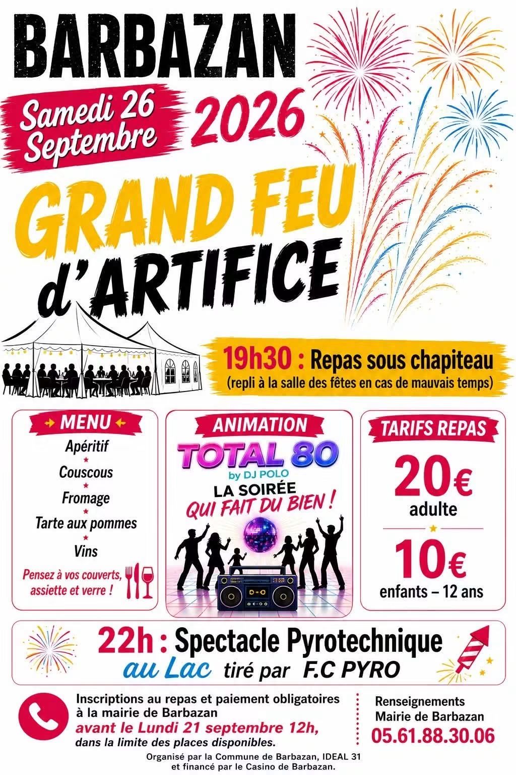 SOIRÉE FESTIVE ET FEU D'ARTIFICE