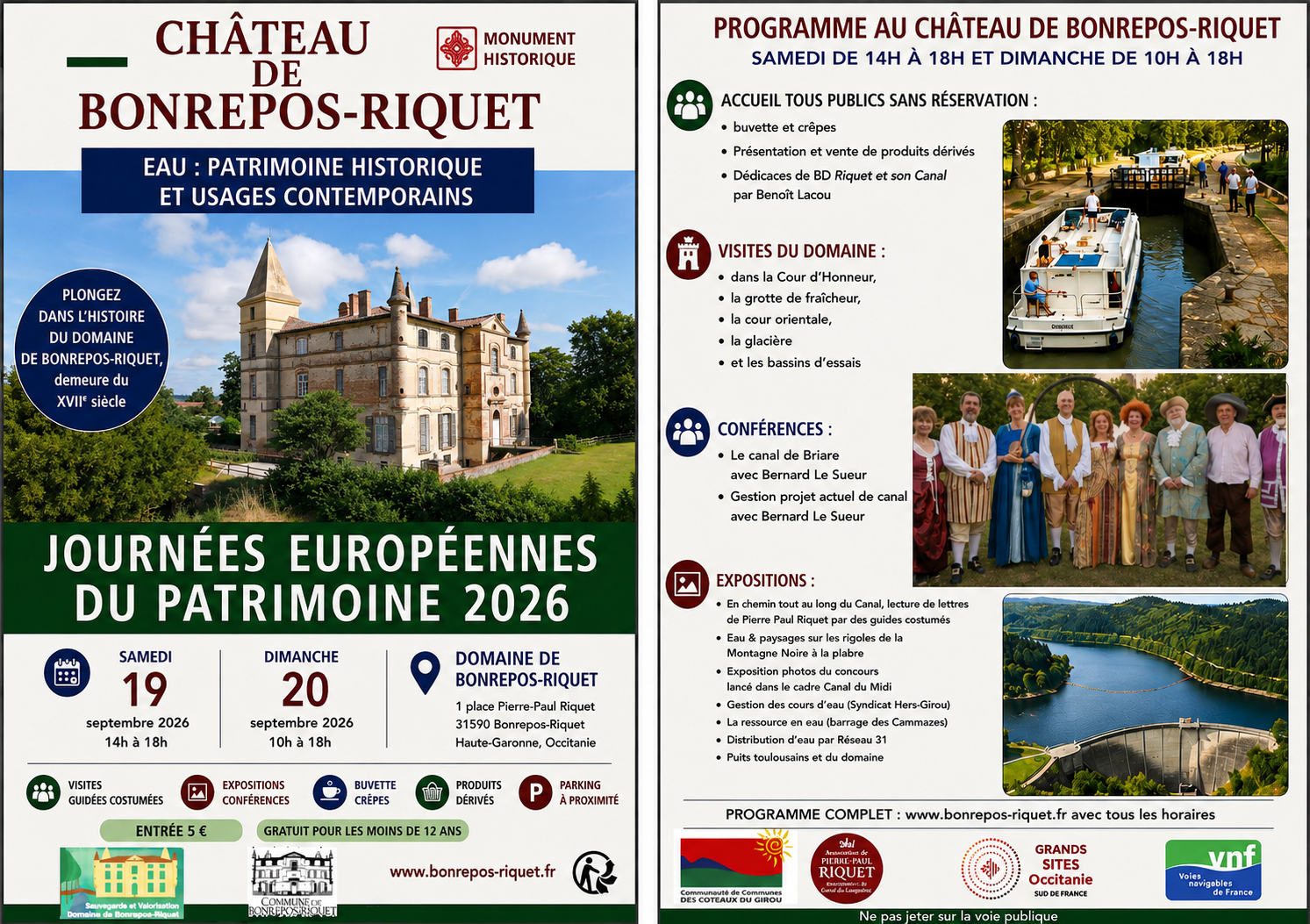 JOURNEES EUROPEENNES DU PATRIMOINE BONREPOS-RIQUET