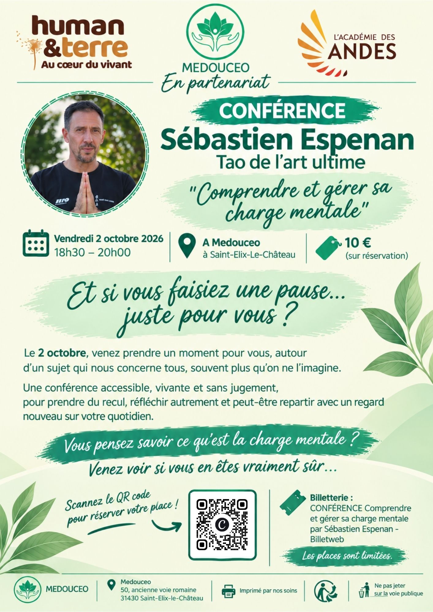 CONFERENCE COMPRENDRE ET GÉRER SA CHARGE MENTALE