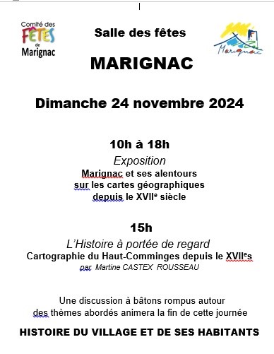 JOURNEE HISTOIRE DU VILLAGE DE MARIGNAC