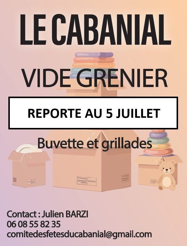 VIDE GRENIER AU CABANIAL — visuel événement