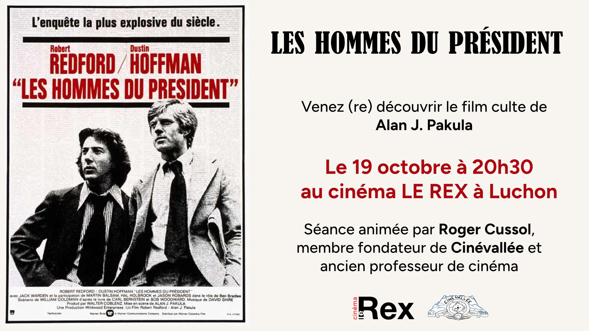 CINÉ-RENCONTRE CINÉVALLÉE "LES HOMMES DU PRÉSIDENT"