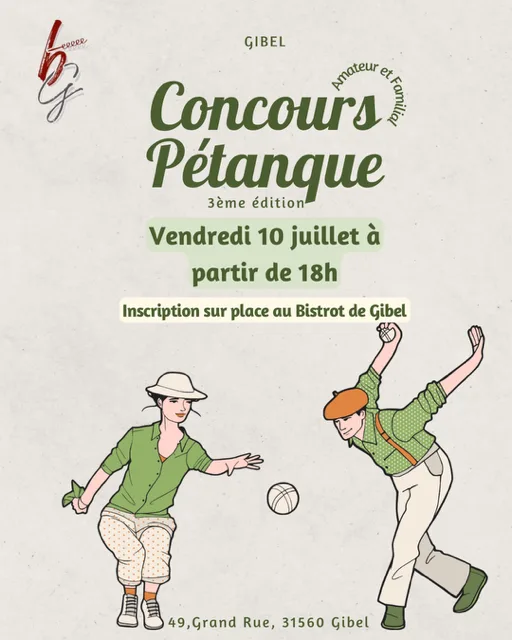 3ÈME TOURNOI DE PÉTANQUE DU BISTROT DE GIBEL