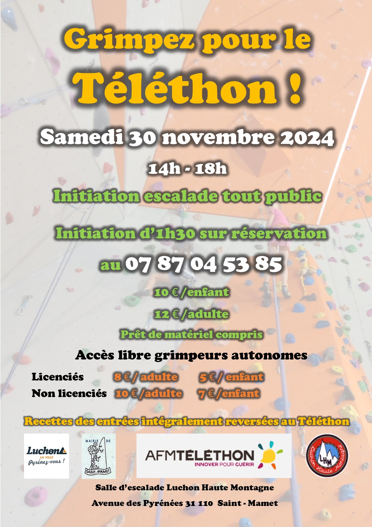 GRIMPEZ POUR LE TELETHON