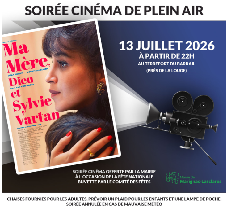 13 juillet - cnéma - Marignac-lasclare
