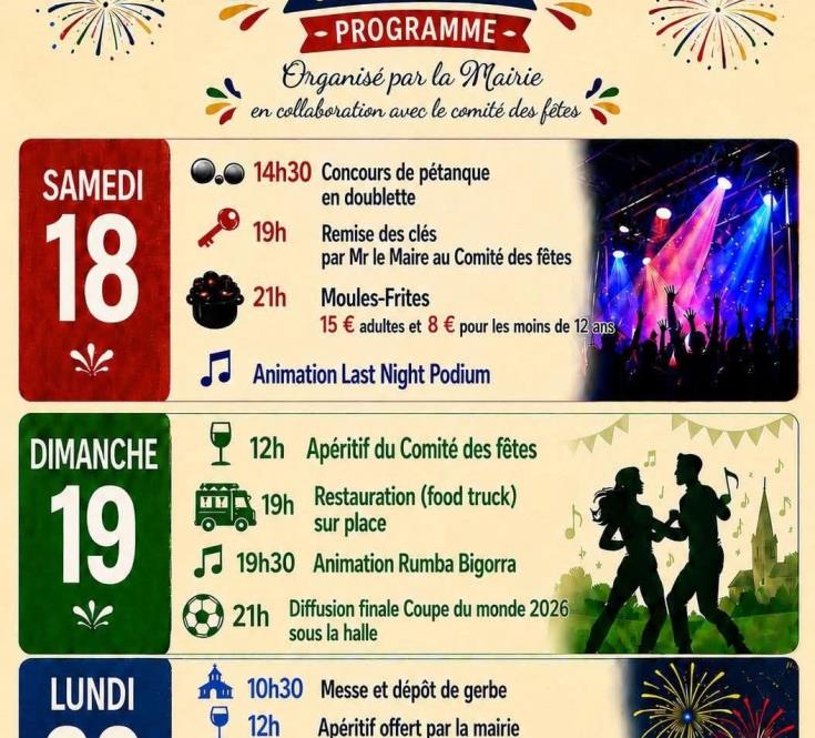 18 - 19 - 20 - JUILLET - FETE -  Mauran