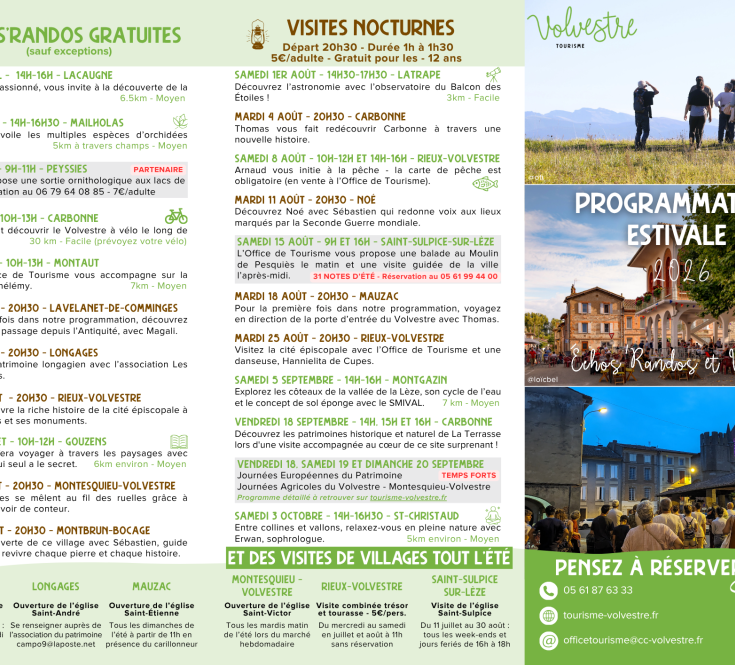 Brochure estivale 2026