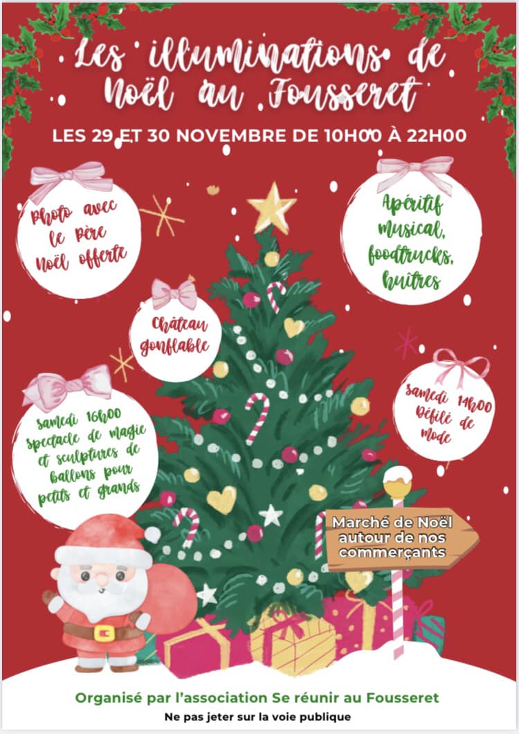 LES ILLUMINATIONS DE NOEL AU FOUSSERET Du 29 au 30 nov 2024