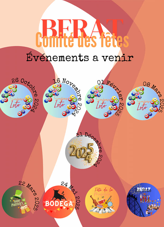 RÉVEILLON DU COMITE DES FETES Le 31 déc 2024