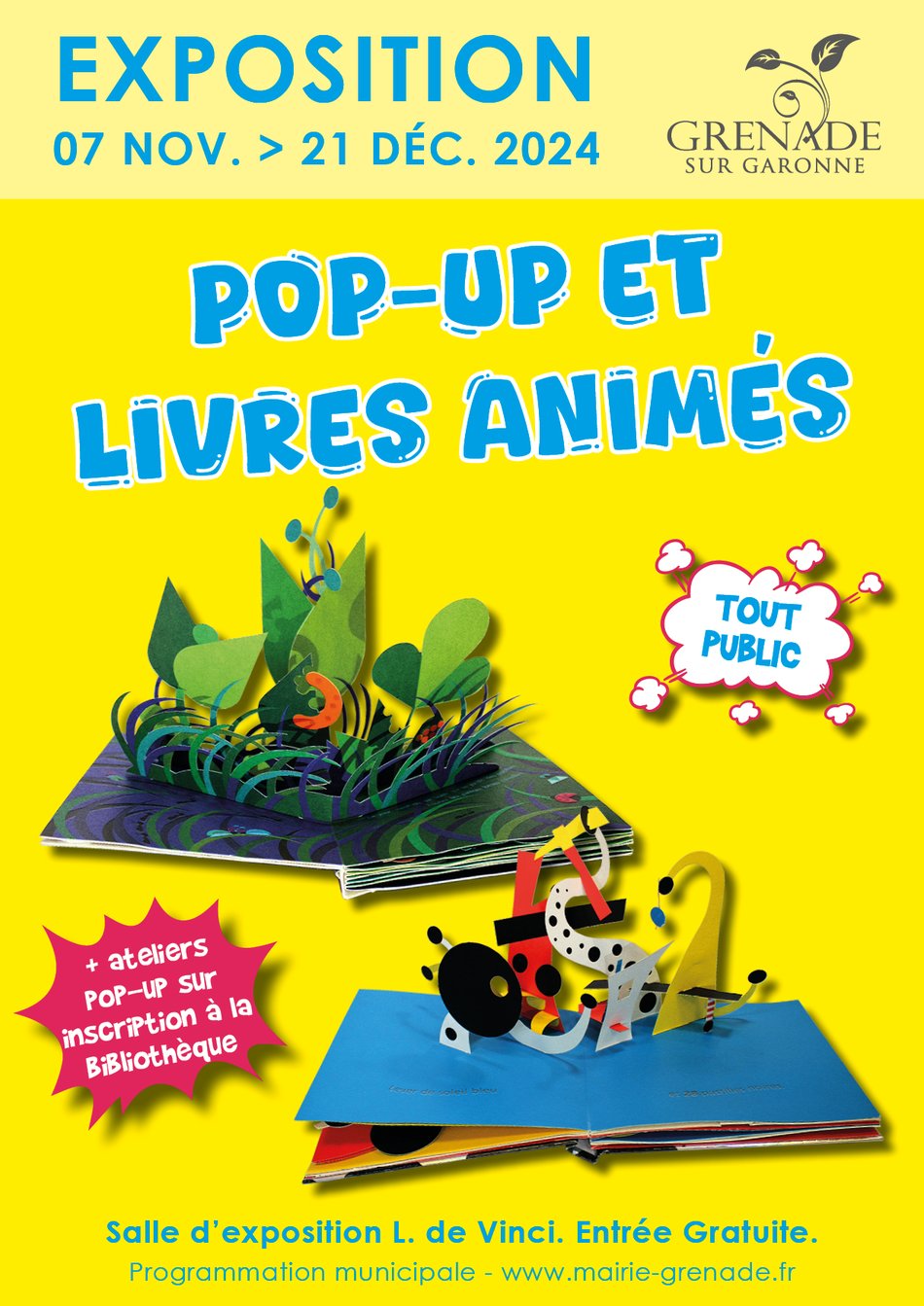 EXPOSITION "POP-UP & LIVRES ANIMÉS" Du 7 nov au 21 déc 2024