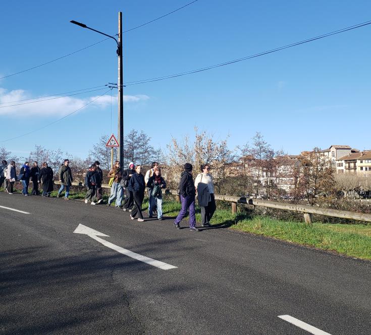 Les étudiants en visite avant projet