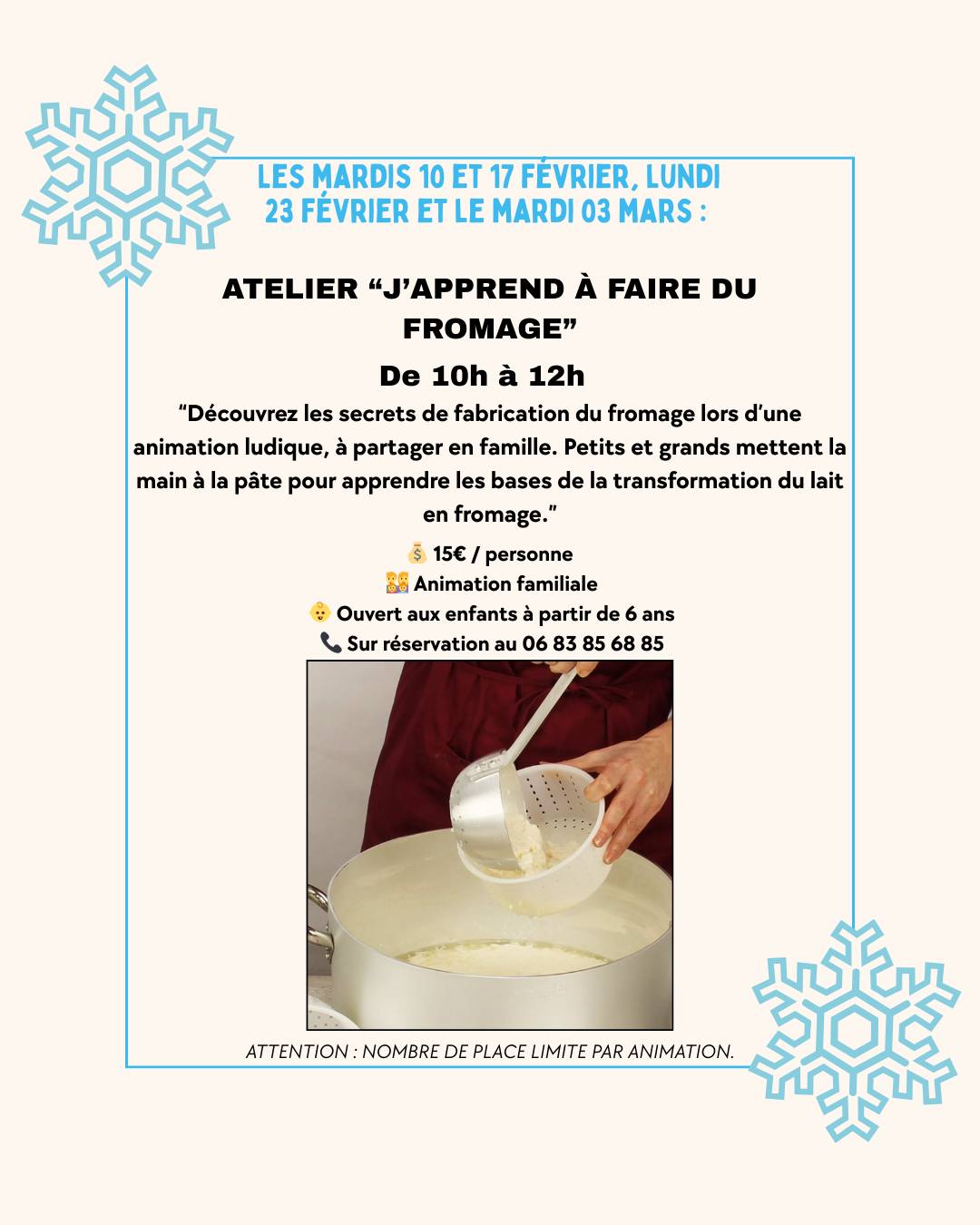 ATELIER "J'APPRENDS À FAIRE DU FROMAGE" 