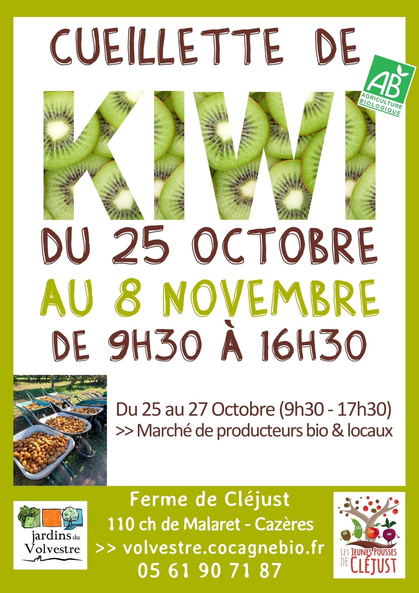 MARCHÉ DE PRODUCTEURS BIO Du 25 au 27 oct 2024