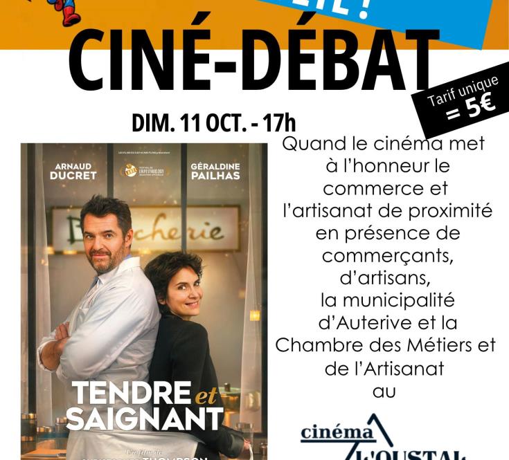 Ciné débat sur le commerce de proximité : Tendre et saignant, comédie, 1h31, de Christopher Thompson avec Géraldine Pailhas et Arnaud Ducret_1
