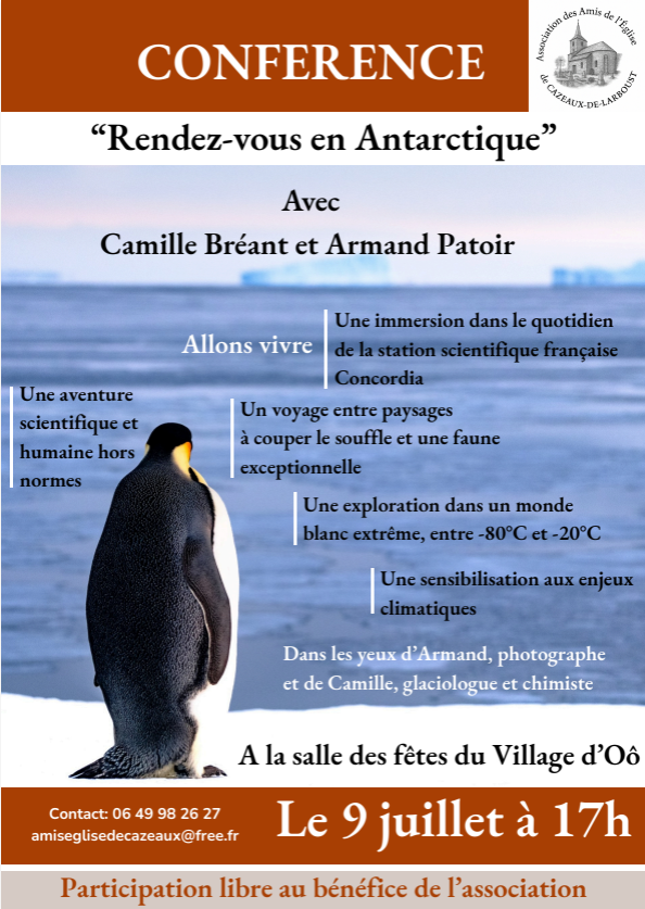CONFÉRENCE "RENDEZ VOUS EN ANTARCTIQUE"    