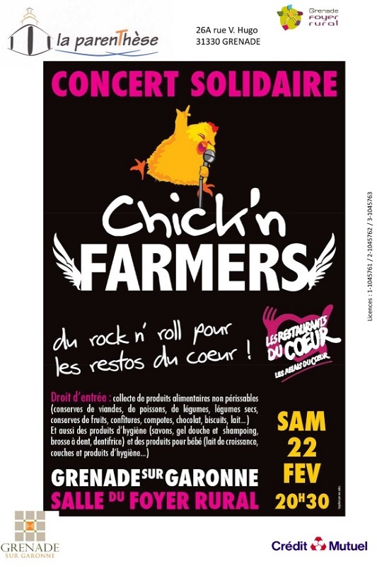 CONCERT - “LES CHIK’N FARMERS”, GRENADE