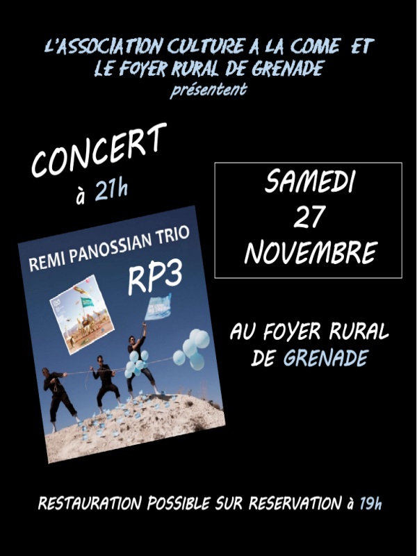 affiche-concert-rp3 Concert musique Grenade sur Garonne 27 novembre 2021, GRENADE