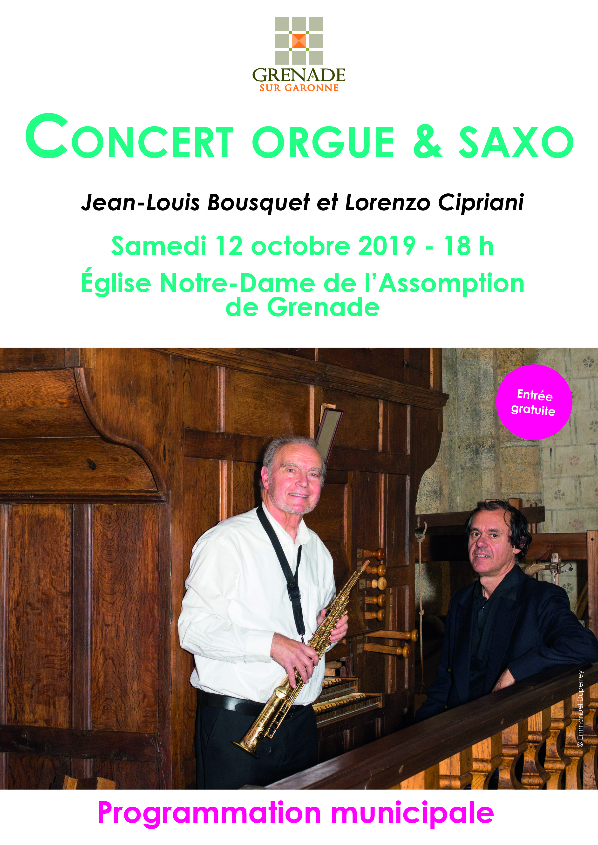 CONCERT ORGUE ET SAXO , GRENADE