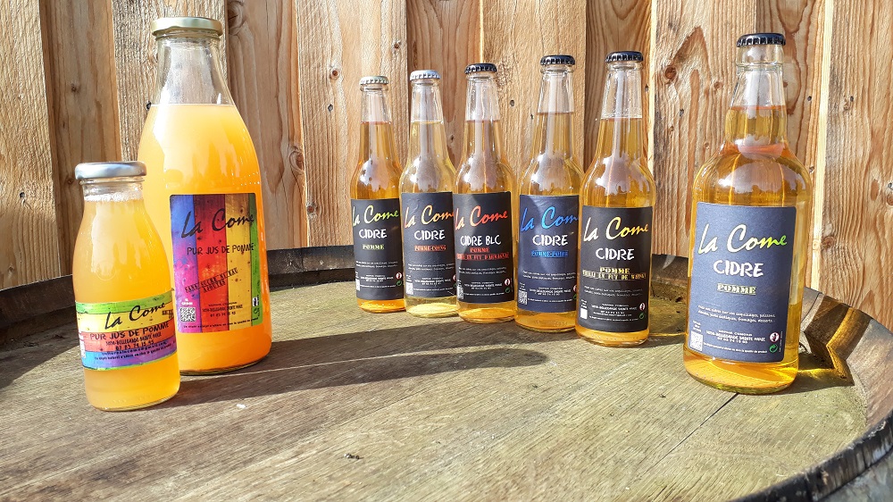Cuvée 2020 cidre et jus de pomme - Crédit Ferme de la Come