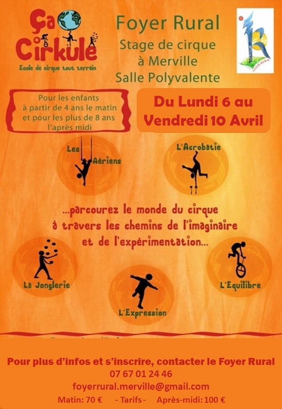 STAGE DE CIRQUE POUR ENFANTS, MERVILLE