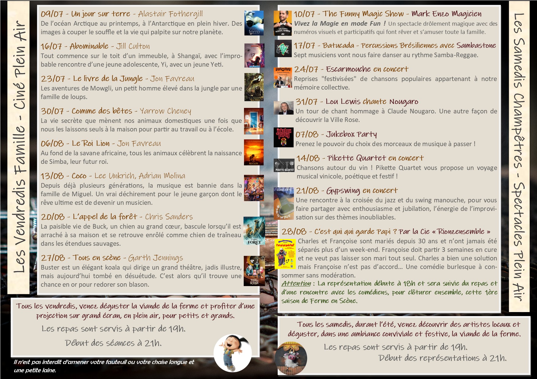 Flyer Ferme en Scène 2, LE BURGAUD