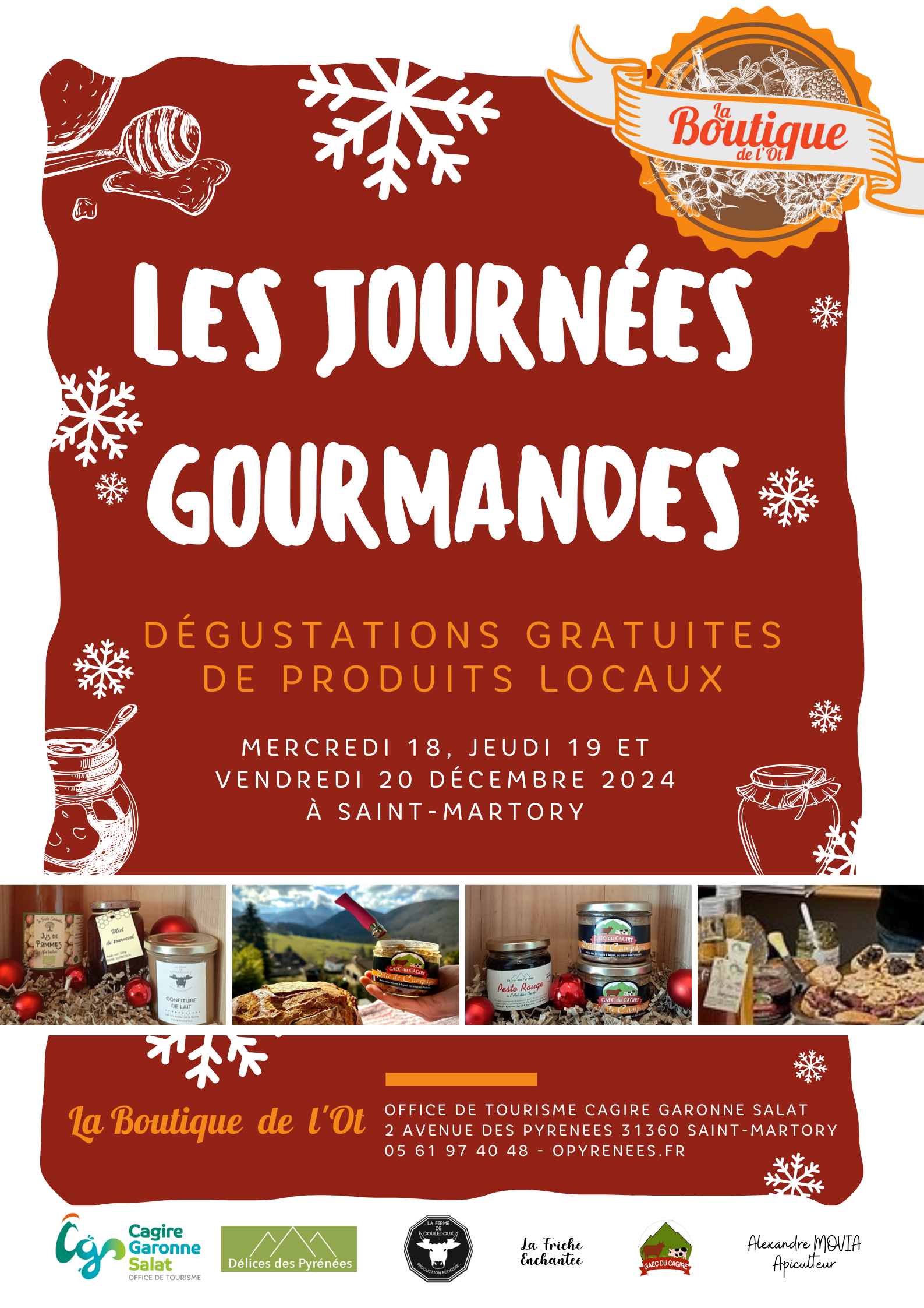 LES JOURNÉES GOURMANDES À SAINT-MARTORY Du 18 au 20 déc 2024