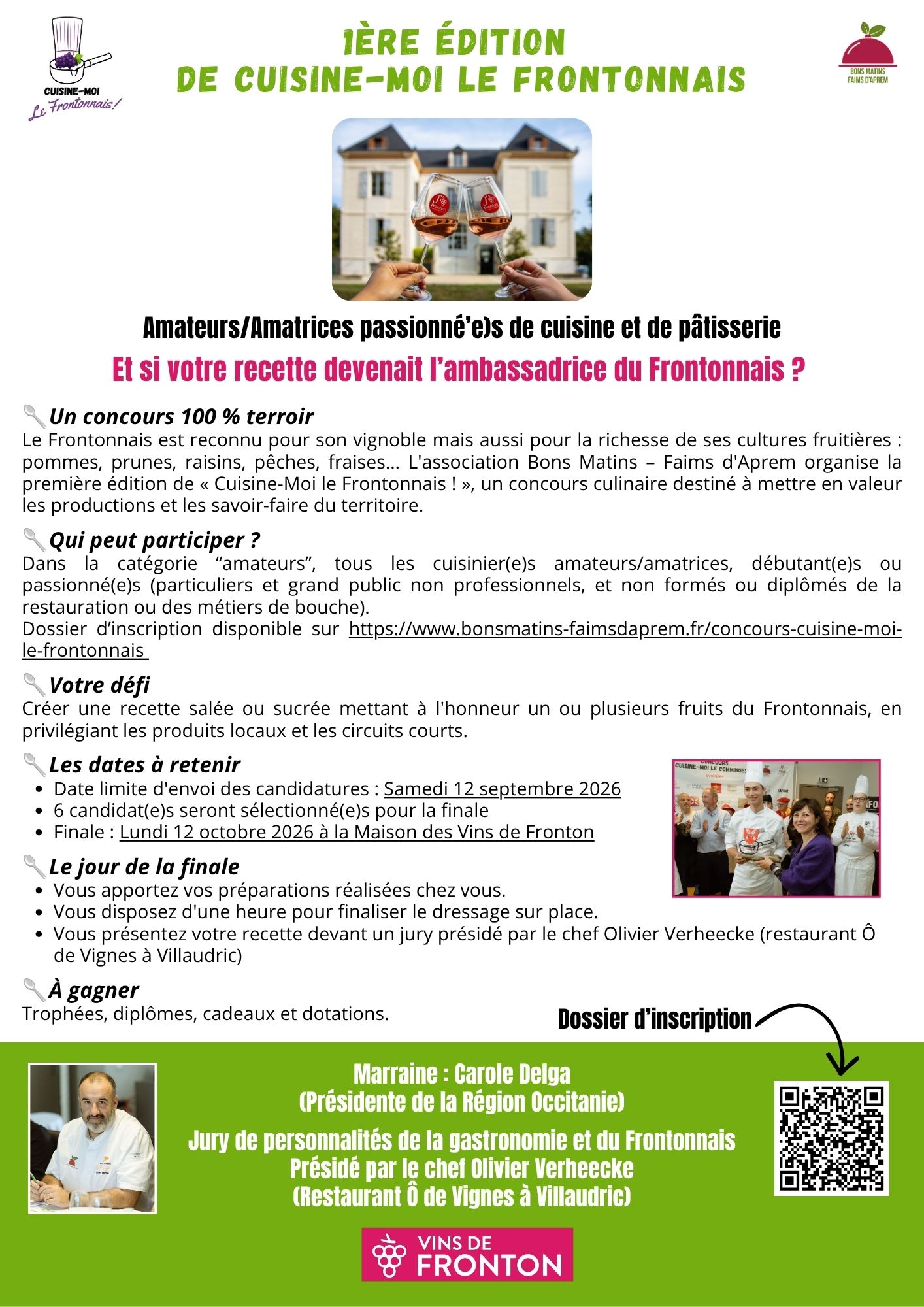 1ère édition DE CUISINE-MOI LE frontonnais catégorie amateurs - 1