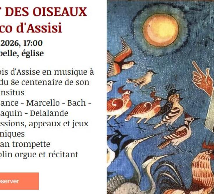 Le Concert des Oiseaux : Franscesco d'Assisi_1